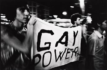 (GAY PRIDE PARADE) A small group of 11 photographs documenting early Pride Marches in New York City, including the first ever in 1970.